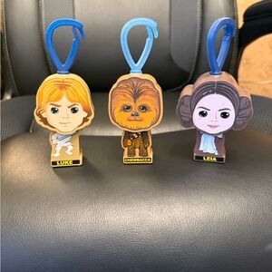 Star Wars Character Keychains - Luke, Chewbacca, Leia 2019 McDonalds